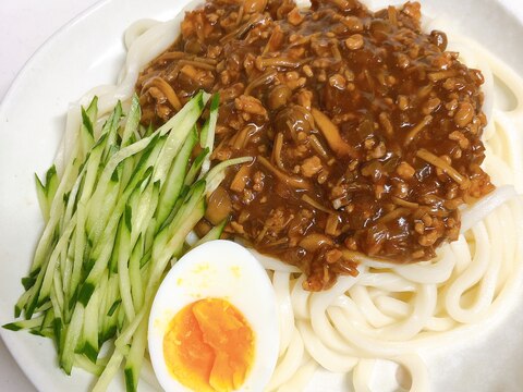 きのこたっぷりジャージャー麺風うどん